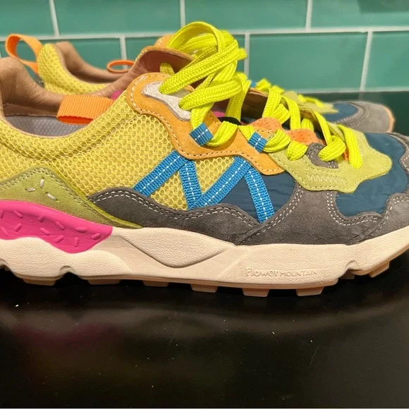 Flower Mountain Women's Sneakers with Yellow Accents - Picture 3 of 6